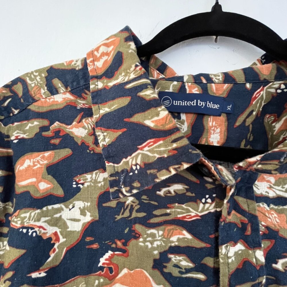 United by Blue XL Longsleeve Button Down Hemp Cool pattern